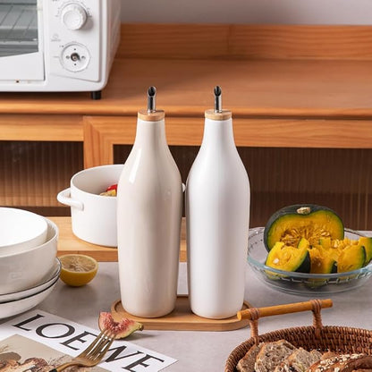 Sweejar Matte Ceramic Olive Oil Dispenser Bottle