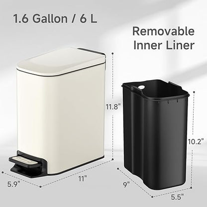 TIPGO Slim Bathroom Trash Can