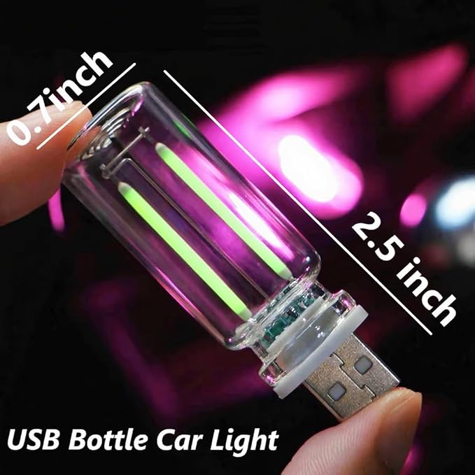 Dimmable Green USB Touch Control Led Lights for Car, Glass Led Lights Interior, Cute Interior Car Lights, Retro Led Night Light Ambient Lighting, USB Mood Lamp Bedroom, Gift for Men Women