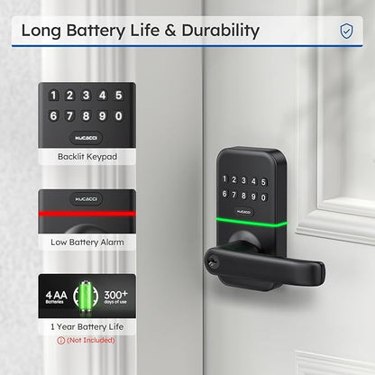 Smart Door Handle Lock with Keypad: Kucacci Keyless Entry Digital Knob