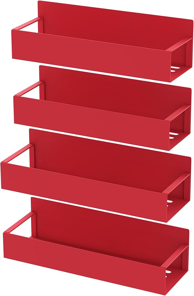 HuggieGems 4 Pack Magnetic Spice Storage Rack Organizer