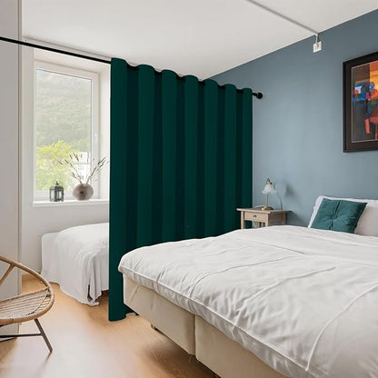 ChrisDowa Room Divider Curtain 84 Inches Long, Wide Blackout Sliding Door