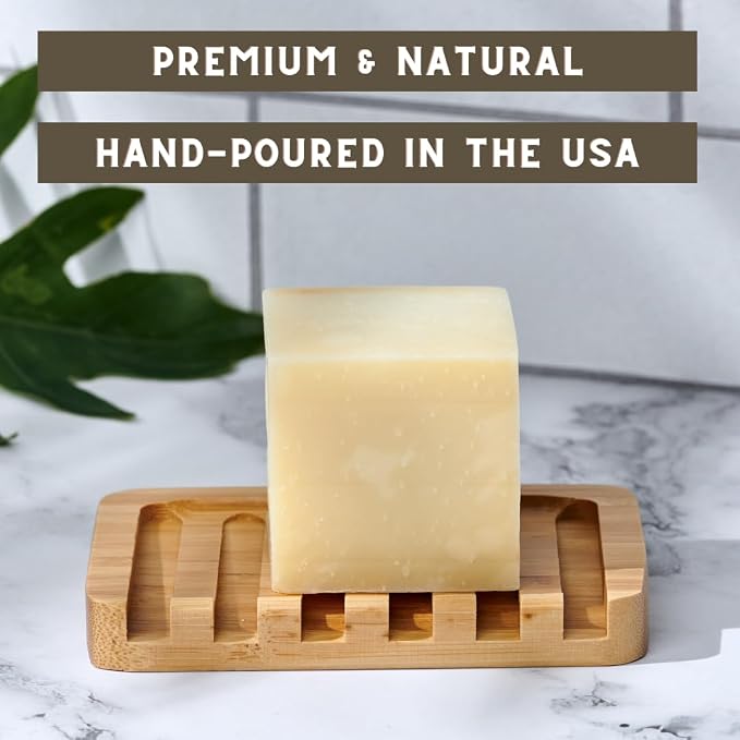 Natural Solid Dish Soap Bar, Concentrated Eco-Friendly Dishwashing Detergent, Extra Large Cube, Vegan, Hand-Made In The USA, No Plastic, No Artificial Fragrances or Colors