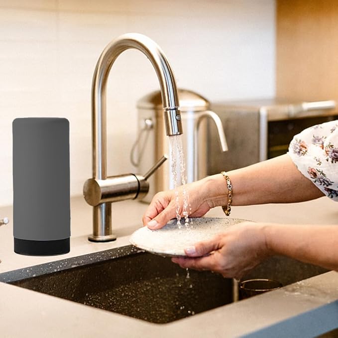 Dish Soap Dish Dispenser, Silicone Squeeze Washing Up Liquid and Hand Soap