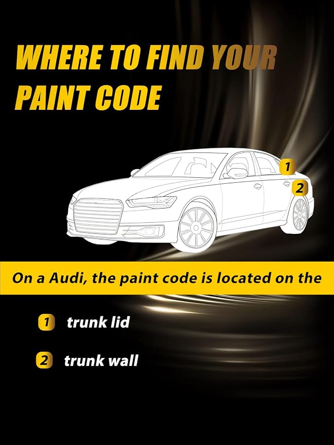 (LY9B) Brilliant Black Touch Up Paint Compatible with Audi, Exact Match Car Paint Pen Automotive Scratch Repair Remover Kit Quick & Easy Solution for Vehicle Chips and Nicks