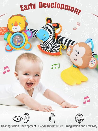 Pau1Hami1ton Baby Stroller Arch Toys, Car Seat Toys,Bouncer Toy Bar/Mobile for Bassinet,Adjustable Baby Hanging Toys Fit for Crib Bed,Stroller,Car Seat Gifts.S-19(Zebra)