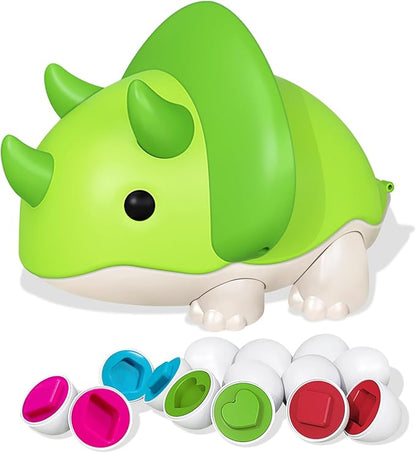 12 PCS Color Shape Matching Eggs,Shape Sorting Toys for Toddlers 1-3,Games for Montessori Preschool Learning Shape Sorting Easter Eggs Toy Sensory Toys for Children Gift