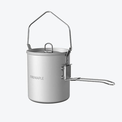 Fire Maple Frost 0.9L Camping Pot Aluminum with Detachable Handle, Backpack Bushcraft Gear, Campfire Cooking Equipment Self-locking Handle