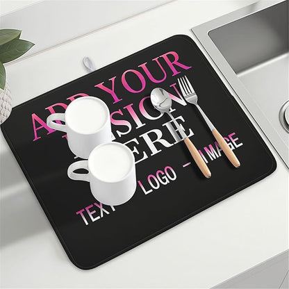 Custom Personalized Dish Drying Mat 18x24 Inch Customized Drying Mats