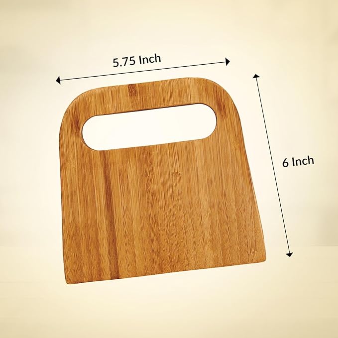 Mrs. Anderson’s Baking Bench Dough Scraper, Natural Bamboo 5.91" x 5.63"