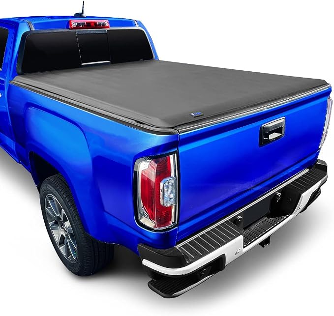 Tyger Auto T1 Soft Roll Up Truck Bed Tonneau Cover Compatible with 2015-2018 Chevy Colorado / GMC Canyon | Fleetside 6'2" Bed (74") | TG-BC1C9013 , Black