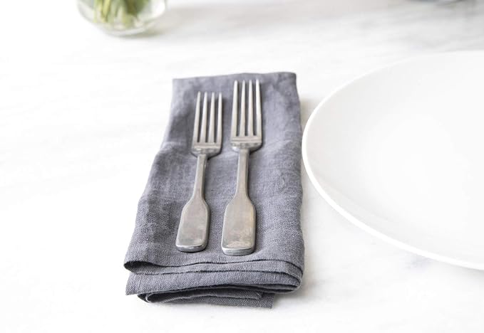 FORTESSA Ashton 18/10 Stainless Steel Flatware, 5 Piece Place Setting With Knife, Forks and Spoons (Service For 1), Dishwasher Safe, Antiqued