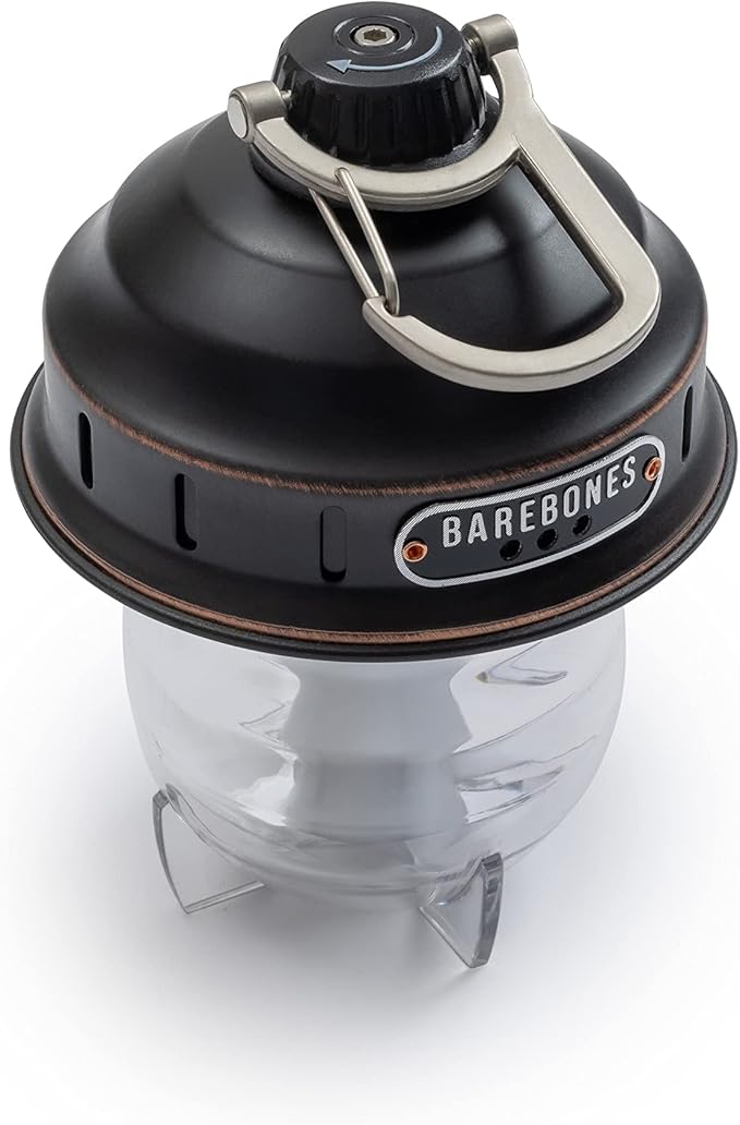 Barebones Beacon Hanging Light ??Antique Bronze, Rechargeable LED Camping Lantern with Adjustable Brightness ??Weatherproof Vintage-Style Hanging Lantern for Outdoor Adventures and Year-Round Use