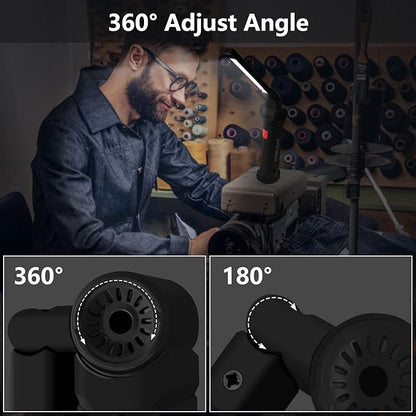 Working Light Portable, Rechargeable Work Lights with Magnetic Base Hanging Hook,360° Rotate 5 Modes,COB LED 800 Lumens Foldable Inspection Light for Car Repair, Grill and Outdoor Use(4pack)
