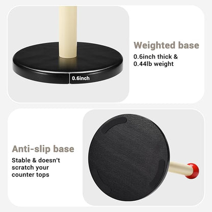 Paper Towel Holder, Cute Wooden Red Ball Kitchen Roll Stand Organizer