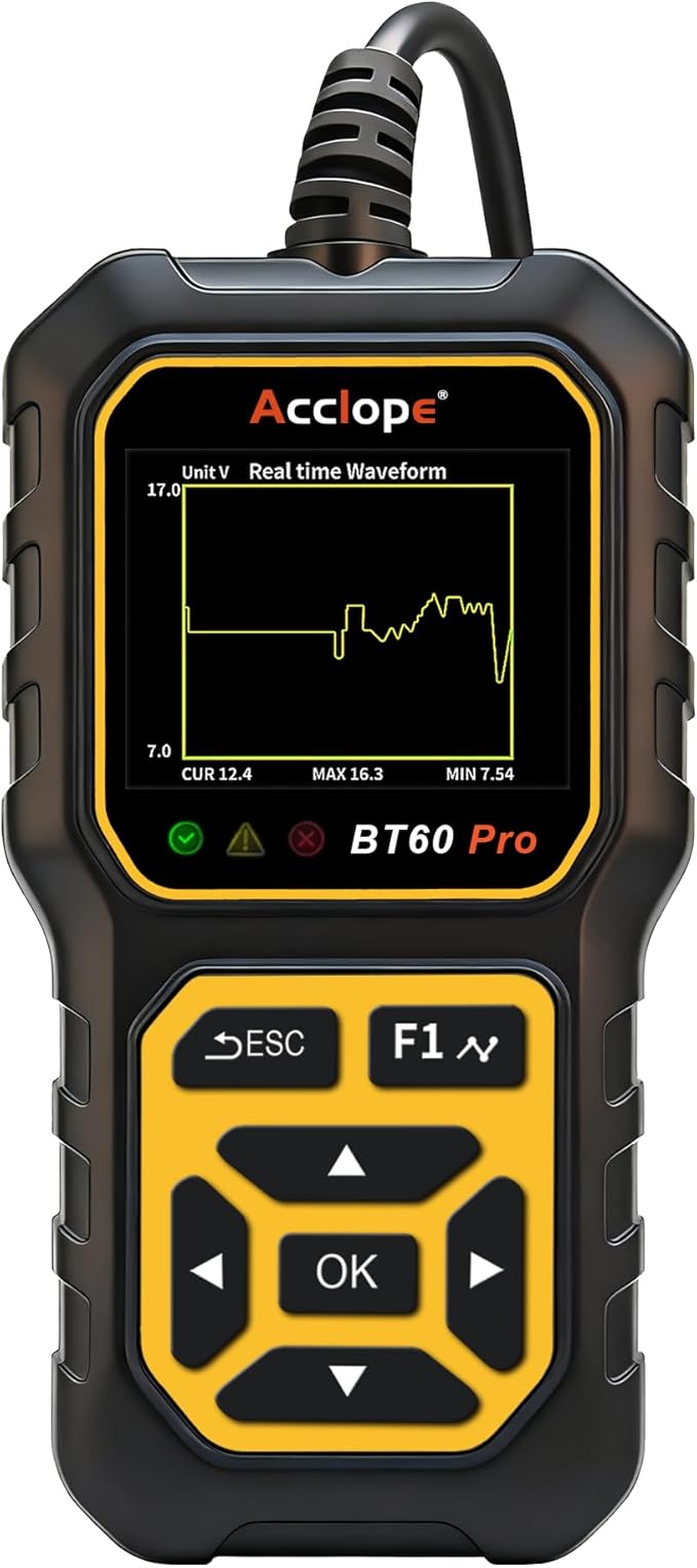 Acclope BT60 Pro Car Battery Tester, Digital Analyzer