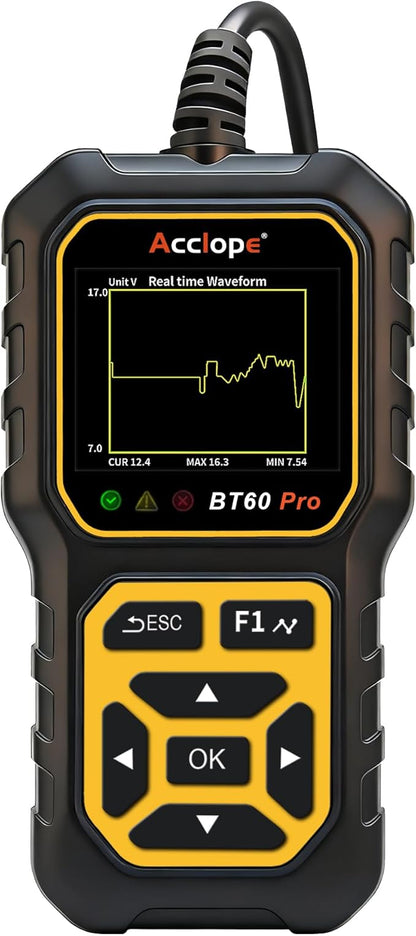 Acclope BT60 Pro Car Battery Tester, Digital Analyzer