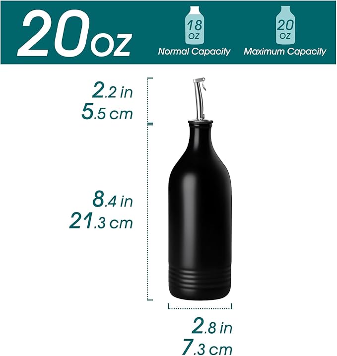 vancasso 20 Oz Ceramic Olive Oil Dispenser Bottle, Bottle Dispenser