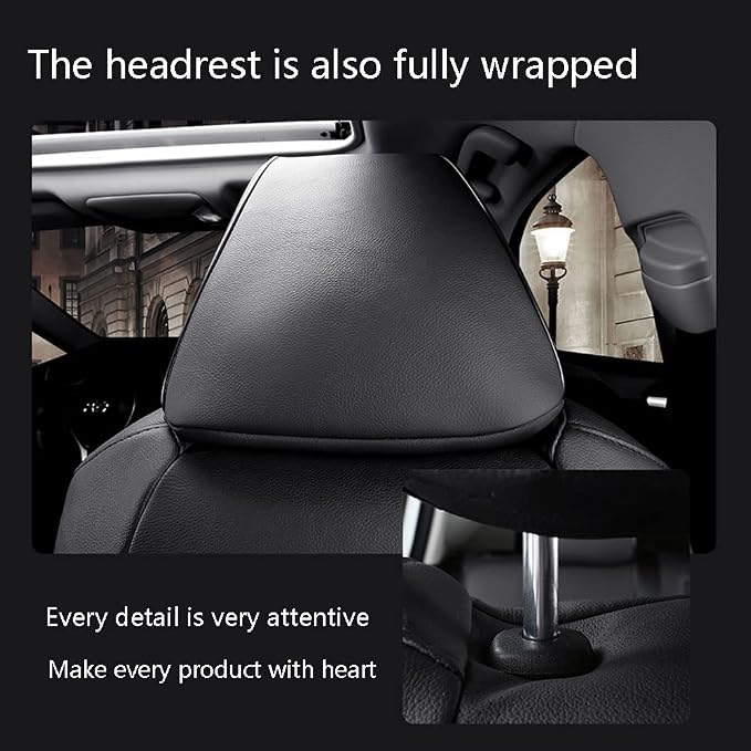 CocheFamilia Custom Fit Corolla Car Seat Covers for Select 2020 2021 2022 Toyota Corolla L LE - Full Set,Leather (Black)