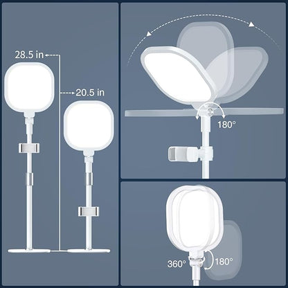 Lighting for Video Calls, 30 Light Modes Video Conference Light, Desk Ring Light