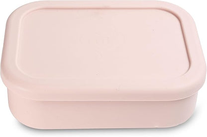 Ullabelle Leak Proof Bento Box Food-Grade Silicone Bento, BPA, Phthalate, Lead, & PVC Free - Bento Lunch Box for Daycare, Kids, & Adults - Leak Resistant Sets With Lids Snack Box Container (Peach)