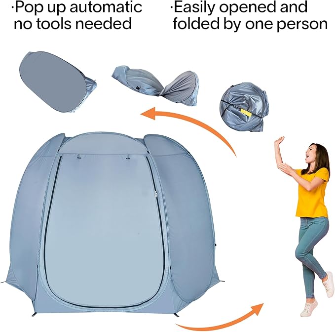 Alvantor Pop Up Screen Tent House Room Instant Outdoor Camping Canopy Sun Shelter Gazebo for Patio, Backyard & Deck, Privacy Tent(2-10 People, 8'x8' 10'x10' 12'x12')