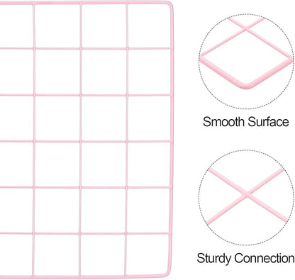 PATIKIL 12"x20" Wire Grid Panel, 2 Pack Board Photo Pictures Memo Display Grid
