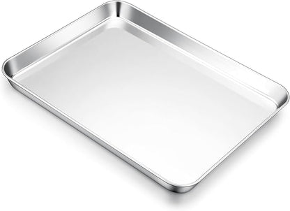 E-far Cookie Sheet for Baking, 18”x13” Stainless Steel Baking Sheet Pan for Oven