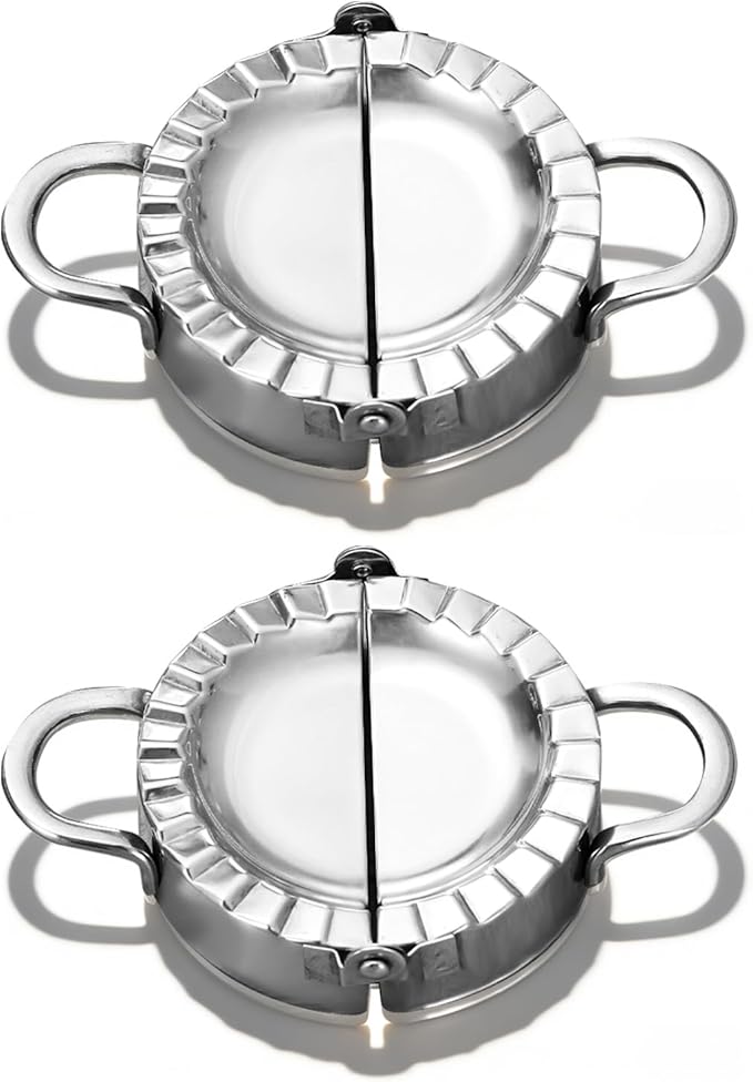 Stainless Steel Dumpling Ravioli Maker Press, 2 Pack Pierogi Mold