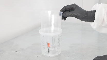 3M PPS 2.0 Spray Gun Cup, Lids and Liners Kit, 26301, Standard, 22 Ounces, 125-Micron Filter, Use for Cars, Furniture, House and More, 1 Paint Cup, 50 Disposable Lids and Liners, 32 Sealing Plugs