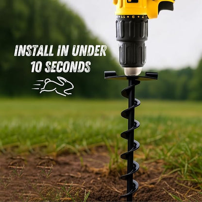 Ground Anchors Low Profile, 4 Pack Heavy Duty, Ground Anchors Screw in, Swing Set Anchors, Trampoline Anchors High Wind, Tent Stakes, Car Ports, Canopies.