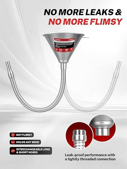 BILITOOLS 4pc Oil Change Kit, Spill-Free Steel System