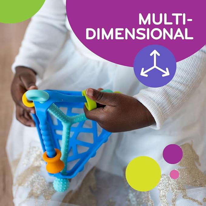 Mobi Wigloo Activity Toy - Sensory Activities for Toddlers and Kids, Teething Toy Made with Food Grade Silicone, BPA and Phthalate Free - Babies 6-12 Months and Up, Pack of 1