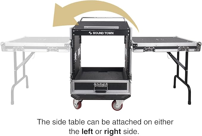 Sound Town 12U PA DJ Pro Audio Rack/Road ATA Case