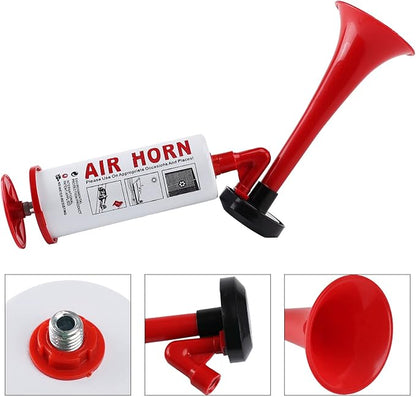 FARBIN Portable Air Horn pump Air Horn for Bear Dog Aluminum+ABS Loud Sound Hand Held Signal Horn Reusable Air Horns Safety Horn for Boating, Sports Events, Camping, Graduation