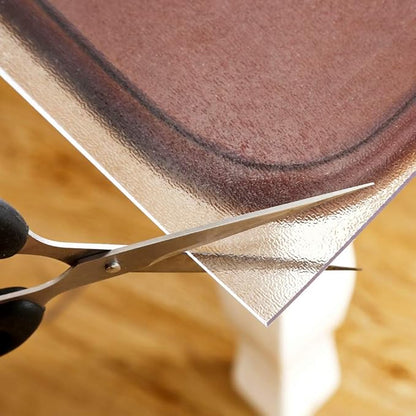 NECAUX Custom 28 x 52 Inch Frosted Table Cover Protector, 1.5mm Thick Plastic Scratch Resistent Heavy Duty Desk Pad Non-Slip Tablecloth Protector for Coffee Table Sofa Table Media Stand Dining Table