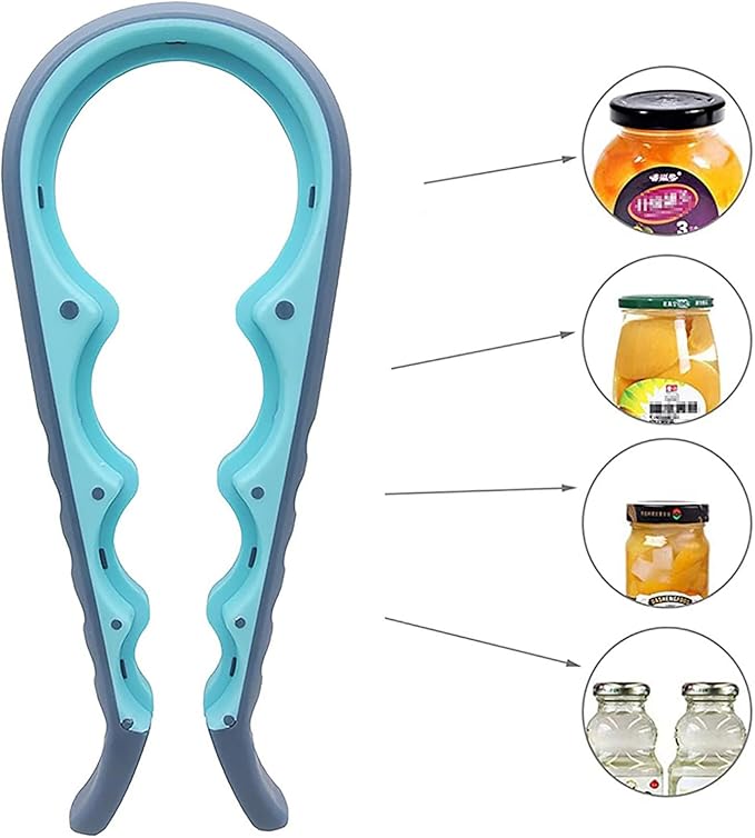 Jar Opener for Seniors with Arthritis, Jar Opener for Weak Hands, 5-in-1 Bottle