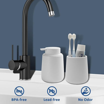 Soap Dispenser Ceramic with Easy-to-Press Pump Hand Lotion Liquid Dispenser