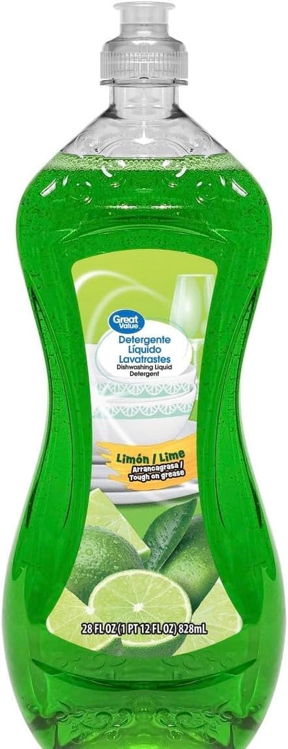 Dish Washing Liquid Detergent, Limon/Lime Scent, 28 fl oz