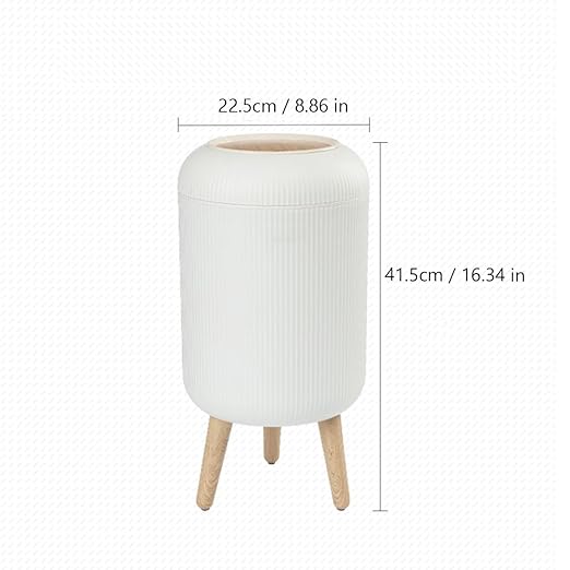 URALFA Bathroom Trash Can with Lid, 3 Gallon / 11L Garbage Can with Pop-Up Lid