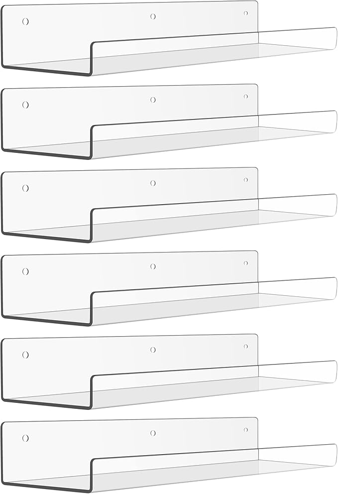 upsimples 6 Pack Acrylic Shelves