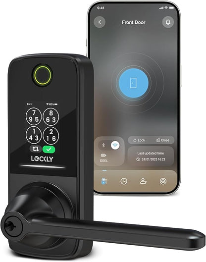 Lockly Smart Lock Secure Pro, Fingerprint Door Lock, Keyless Entry, Built-in