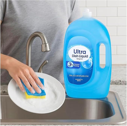 Ultra Strength Liquid Dish Soap, Original Scent, 75 fl oz – Grease-Fighting Concentrated Dishwashing Liquid for Sparkling Clean Dishes, Plates, Utensils (set of 1)