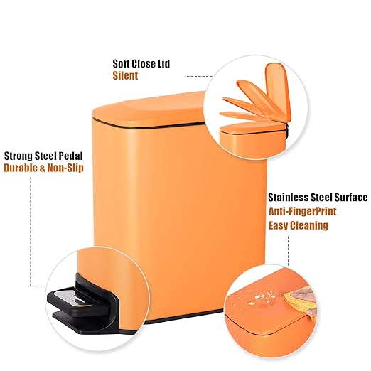 Cesun Small Bathroom Trash Can