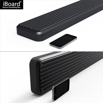 APS (Black 6 inches Wheel to Wheel) Running Boards Nerf Bars Side Steps Compatible with Chevy Silverado GMC Sierra 1500 2500 1999-2013 Double Cab 5.5ft Bed & 2500HD 3500 2001-2014