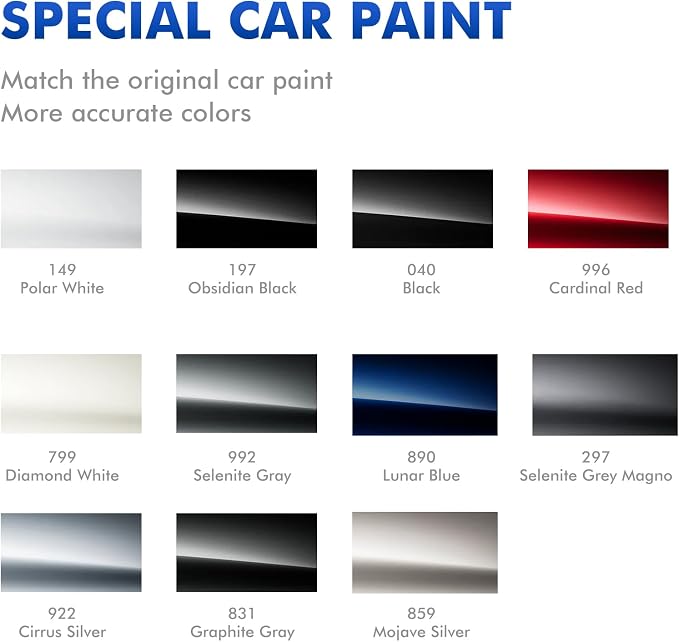890 Lunar Blue Touch Up Paint Compatible with Mercedes Benz, DIY Car Paint Scratch Repair, Quick & Easy Fix Automotive Scratch Repair for C/E/S/G/CLA/CLS/GLA/GLC/GLE/GLS/Vito/Maybach
