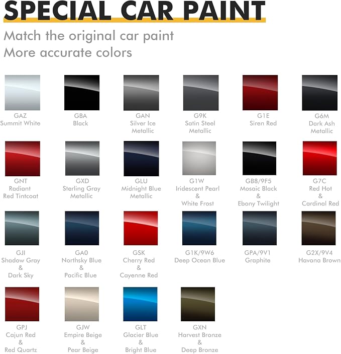 (Iridescent Pearl/White Frost (G1W) Car Touch Up Paint for GMC, Car Paint Scratch Repair Kit, Quick & Easy Solution, 2 in 1 Scratch Remover Pen with Color-Matched