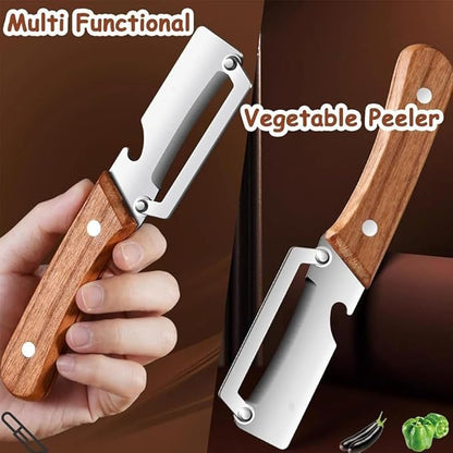 2PCS Multifunctional Vegetable Peeler, 2-in-1 Multifunctional Stainless Steel