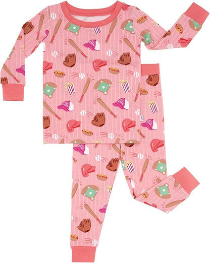 Little Sleepies Two-Piece Pajama Set for Boys & Girls, Soft Viscose from Bamboo Toddler Pajamas for Kids, Family Matching PJs
