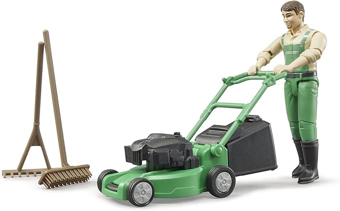 Bruder 62103 bworld Gardener w Lawn Mower and Accessories